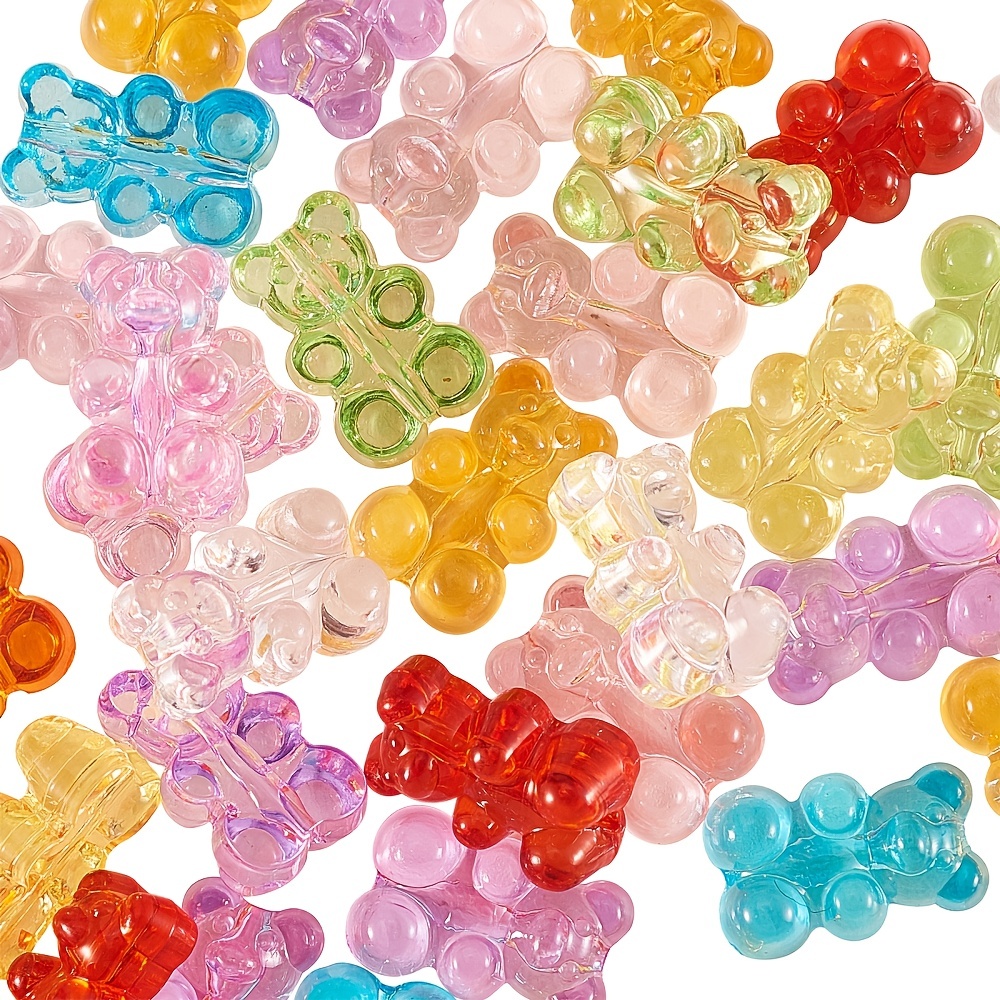 Buy Gummy Bear Candy Bracelets With Cute Acrylic Hearts and Candy Coloured  Beads, Freshwater Pearls and Opalite. Kawaii Jewellery. Online in India 