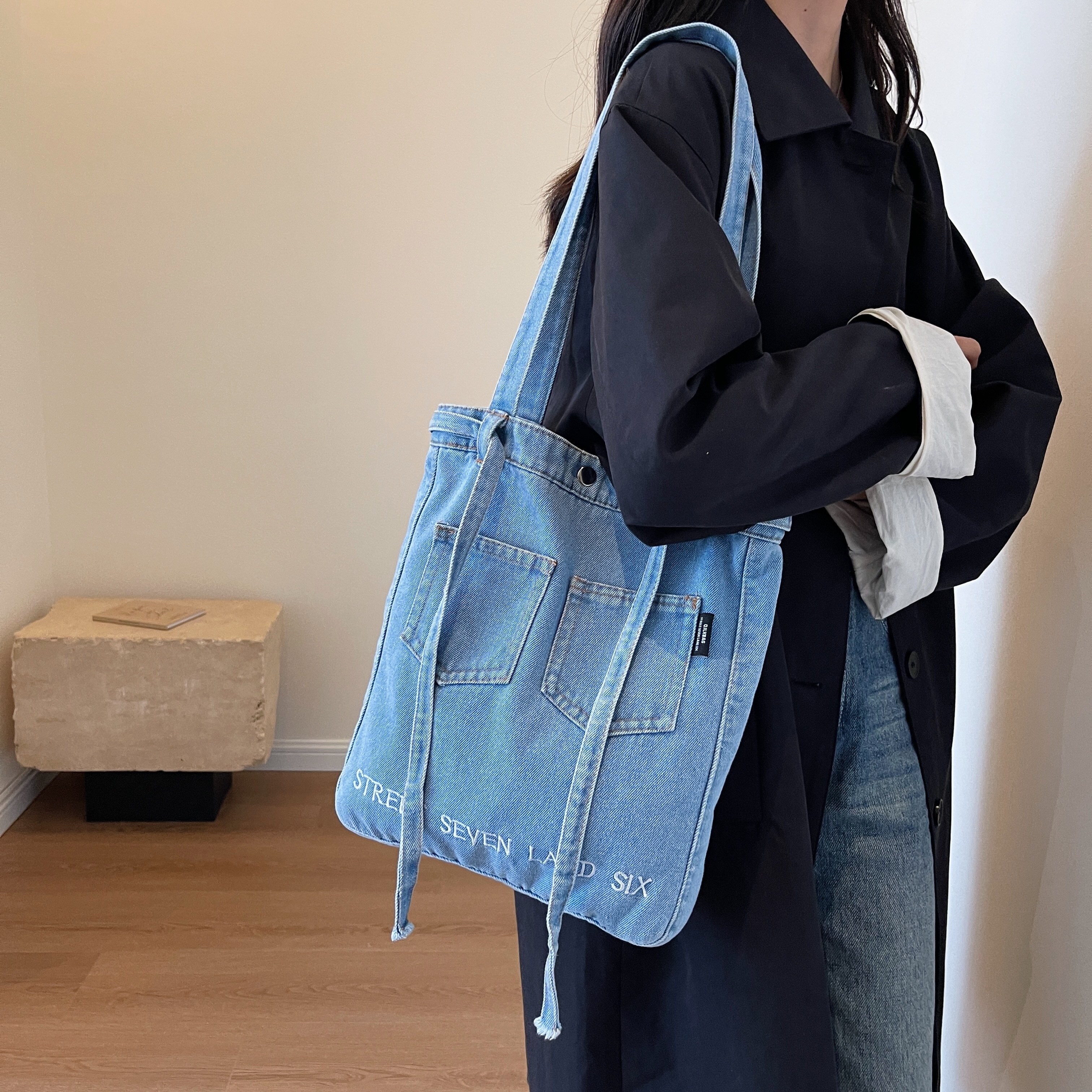 Quilted Denim Bag 