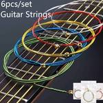 6pcs/set High-Quality Guitar Strings Yellow Copper String/Colored String/Red Copper String