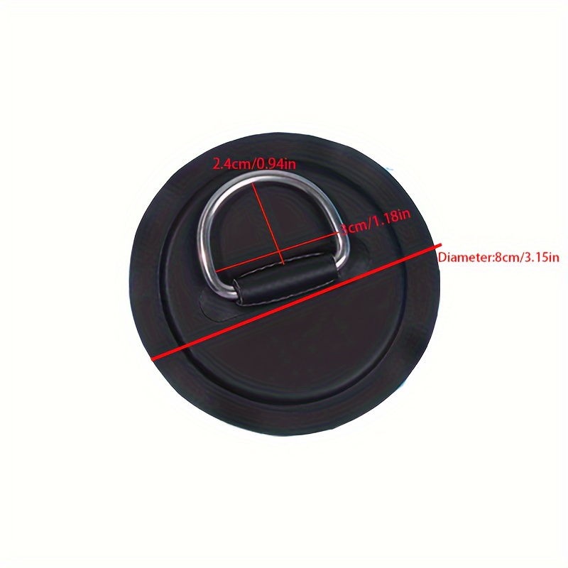 4pcs Stainless Steel D Ring Patches For Inflatable Boat Yacht Kayak