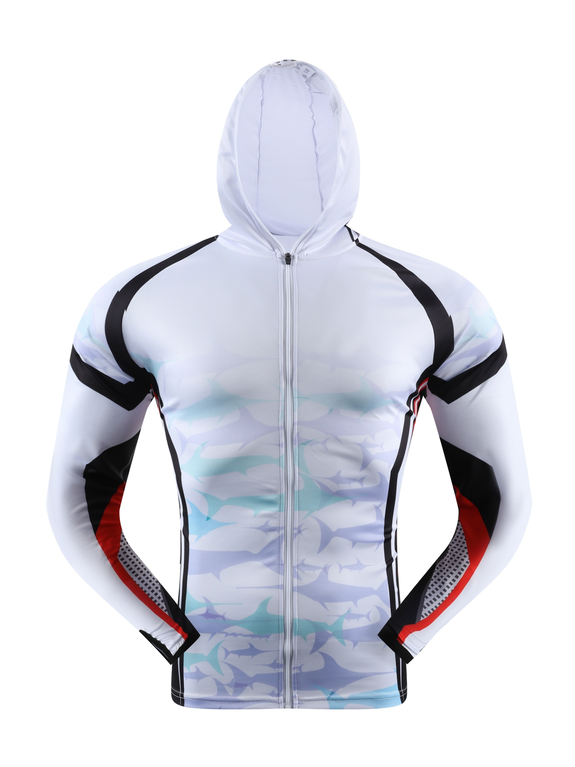 Men's Ice Silk Sunscreen Hoodie, Breathable Comfortable Hooded Casual Top for Running Jogging Fishing,Temu