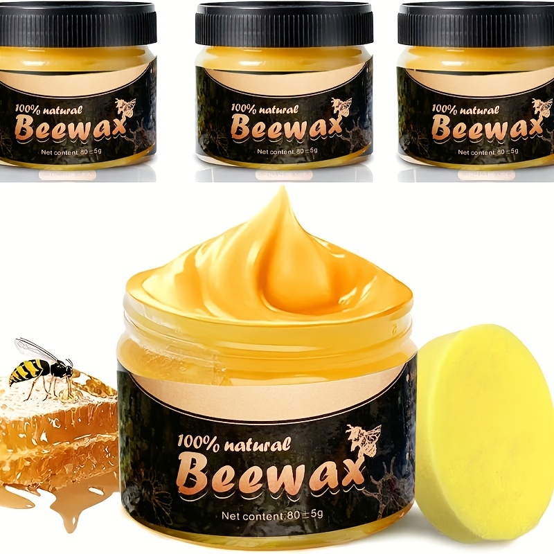2.8oz Wood Seasoning Beewax, Multipurpose Natural Wood Wax Traditional  Beeswax Polish Liquid 2 Pack