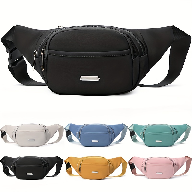 Fanny Bag For Women Men, Black Crossbody Bag Waist Bag, Belt Bag With  Adjustable Strap, Fashion Waist Pack For  Outdoors/workout/traveling/casual/running/hiking/cycling - Temu