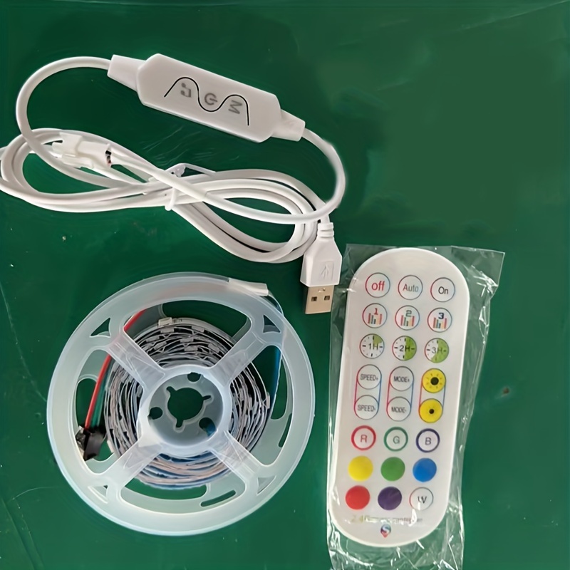 RGB LED Light Strip 5050 Remote Control USB Rechargeable