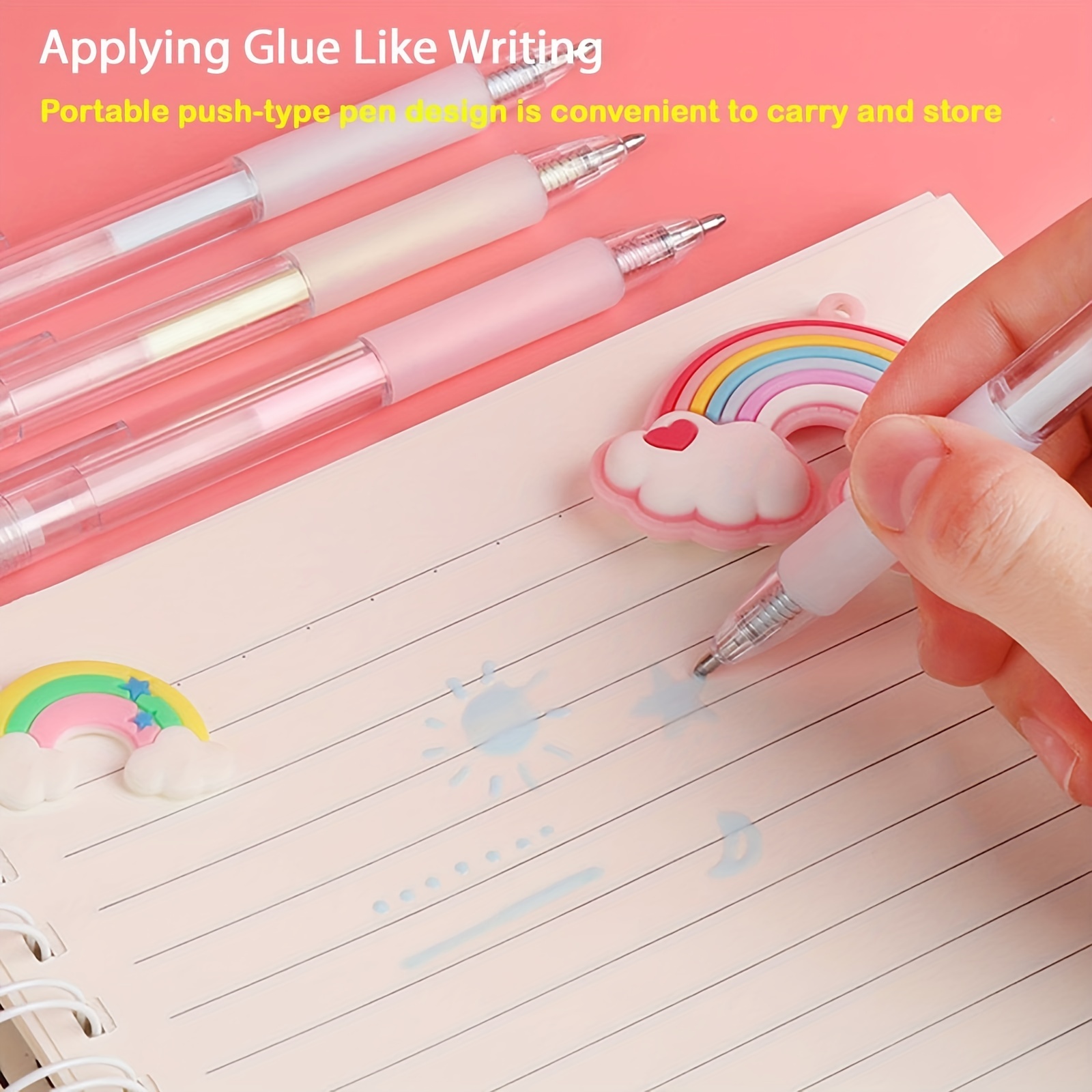 Ball Point Glue Pen Applying Glue Like Writing Students - Temu