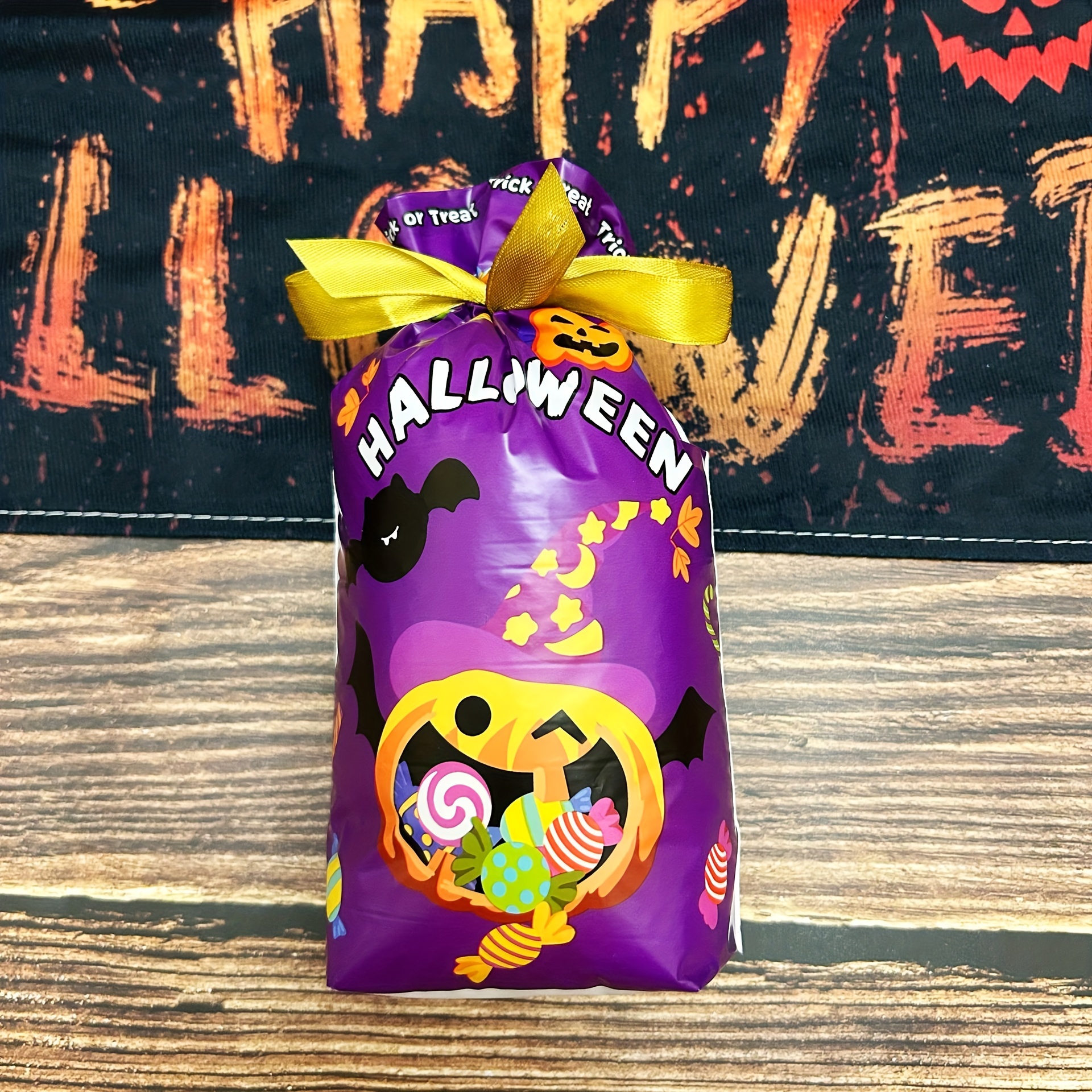 50pcs Nueva Bolsa Regalo Halloween Original Dulces Cinta - Temu