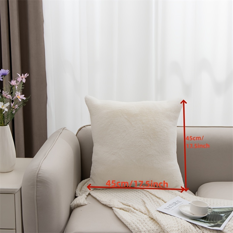 Soft And Cozy Faux Rabbit Fur Throw Pillowcases For Living Room, Bedroom,  And Sofa - Perfect For Home Decor And Comfort - Temu