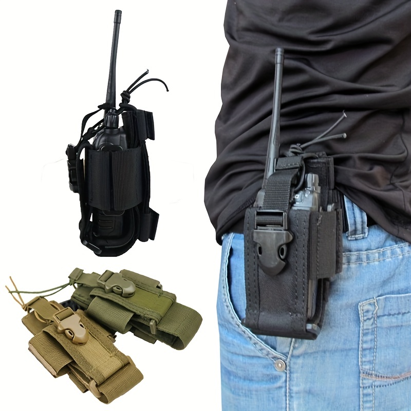 Harnais holster radio tactique pour 2 talkie-walkie camouflage