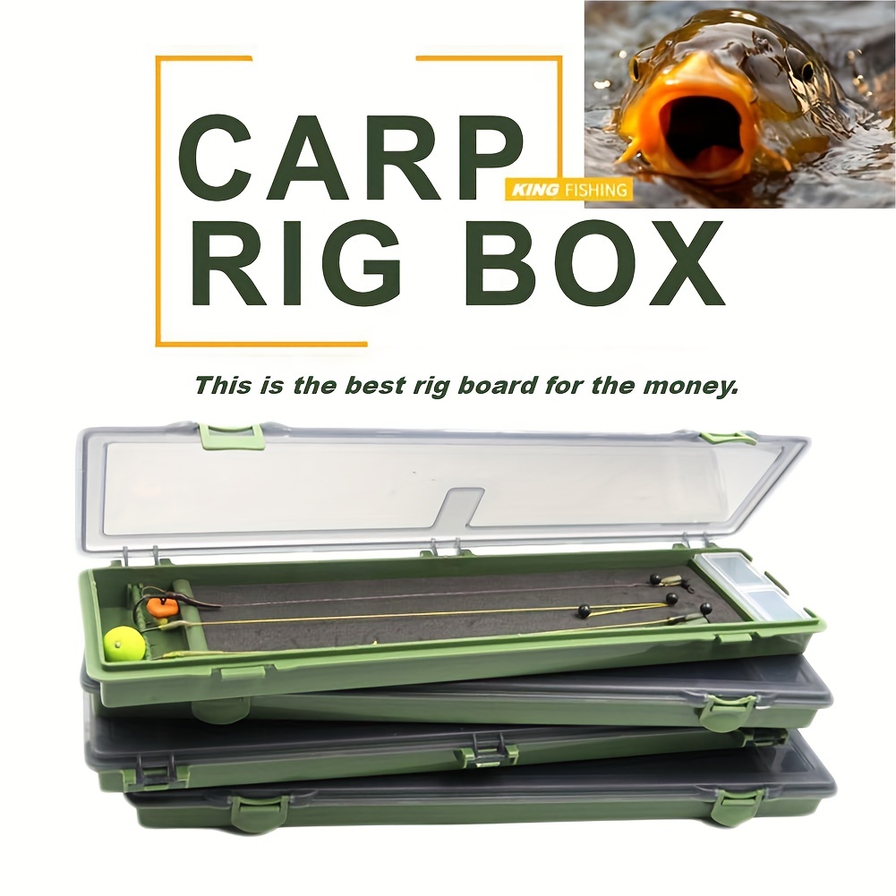 Portable Plastic Fishing Tackle Box with Stiff Hair Rig Board - Convenient  Storage Container for Carp Fishing Gear and Outdoor Equipment