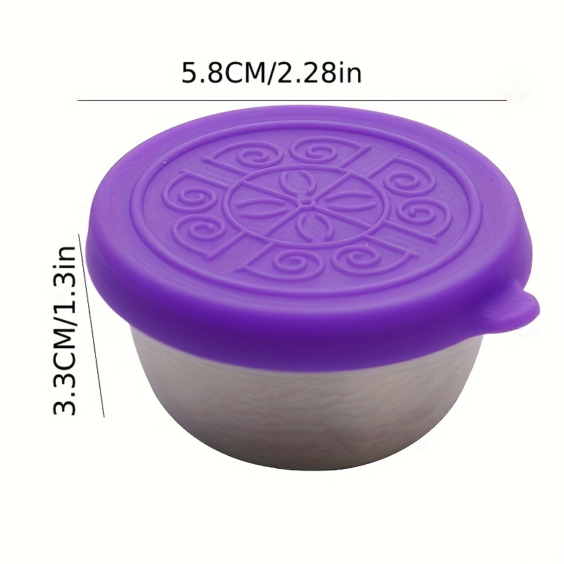 2PCS Stainless Steel Dipping Sauce Cups with Silicone Lid Food Storage  Container