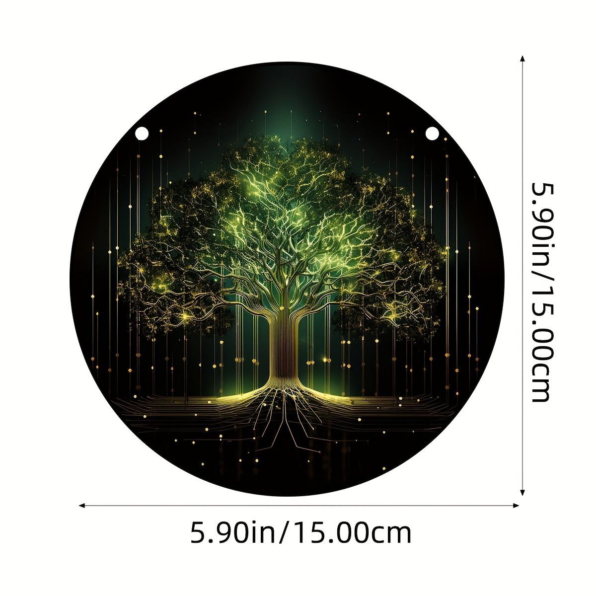 1PC Arbre De Vie Vitrail Teinté Thème Des Quatre Saisons Feuilles