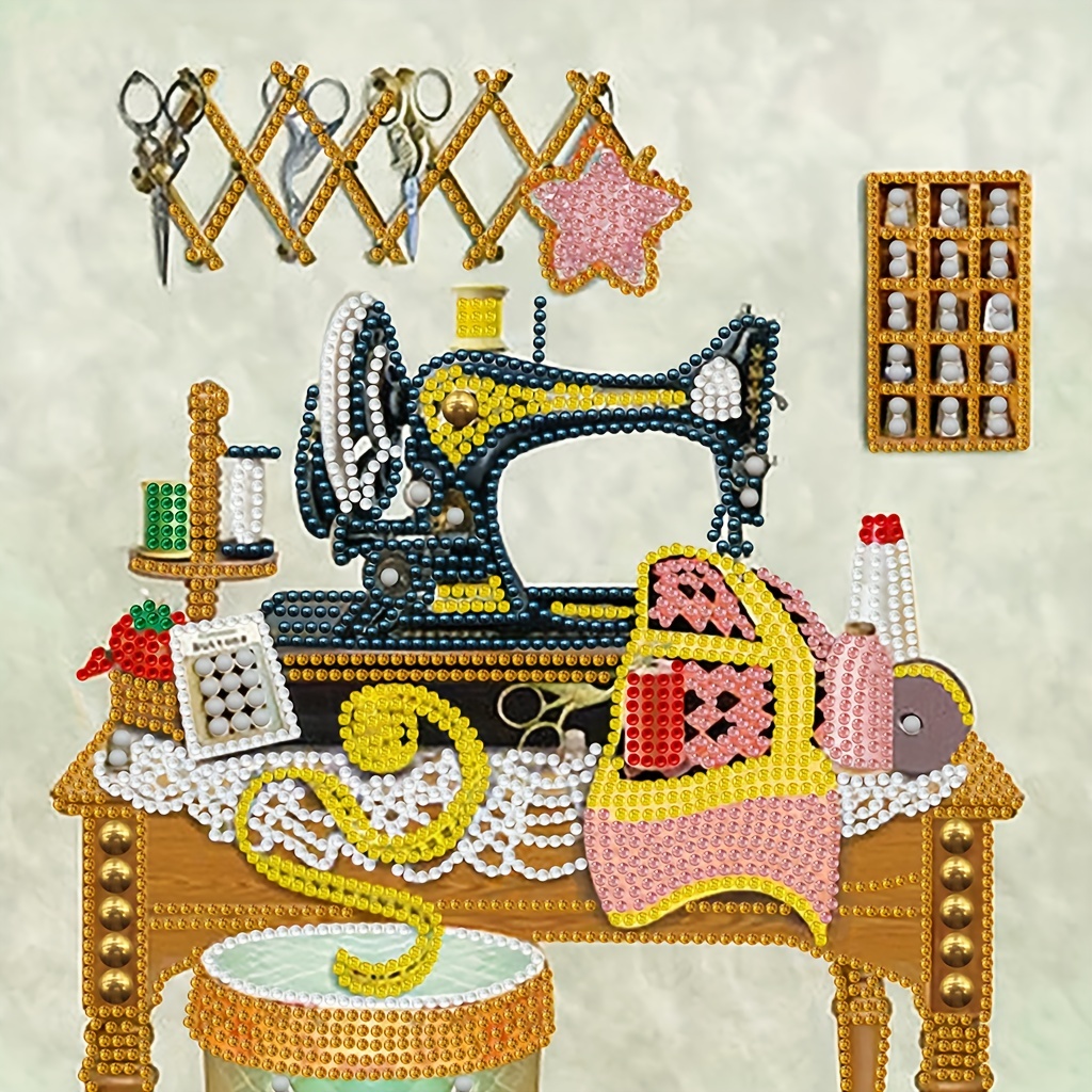 5d Painting Kit Crystal Rhinestone Sewing Machine Kit Adults - Temu