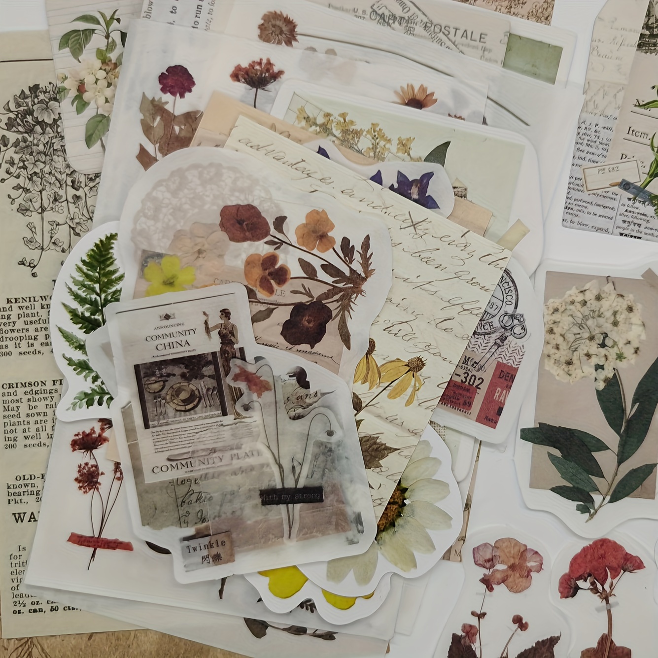 Vintage Flowers Scrapbook Paper For Scrapbooking Journaling - Temu