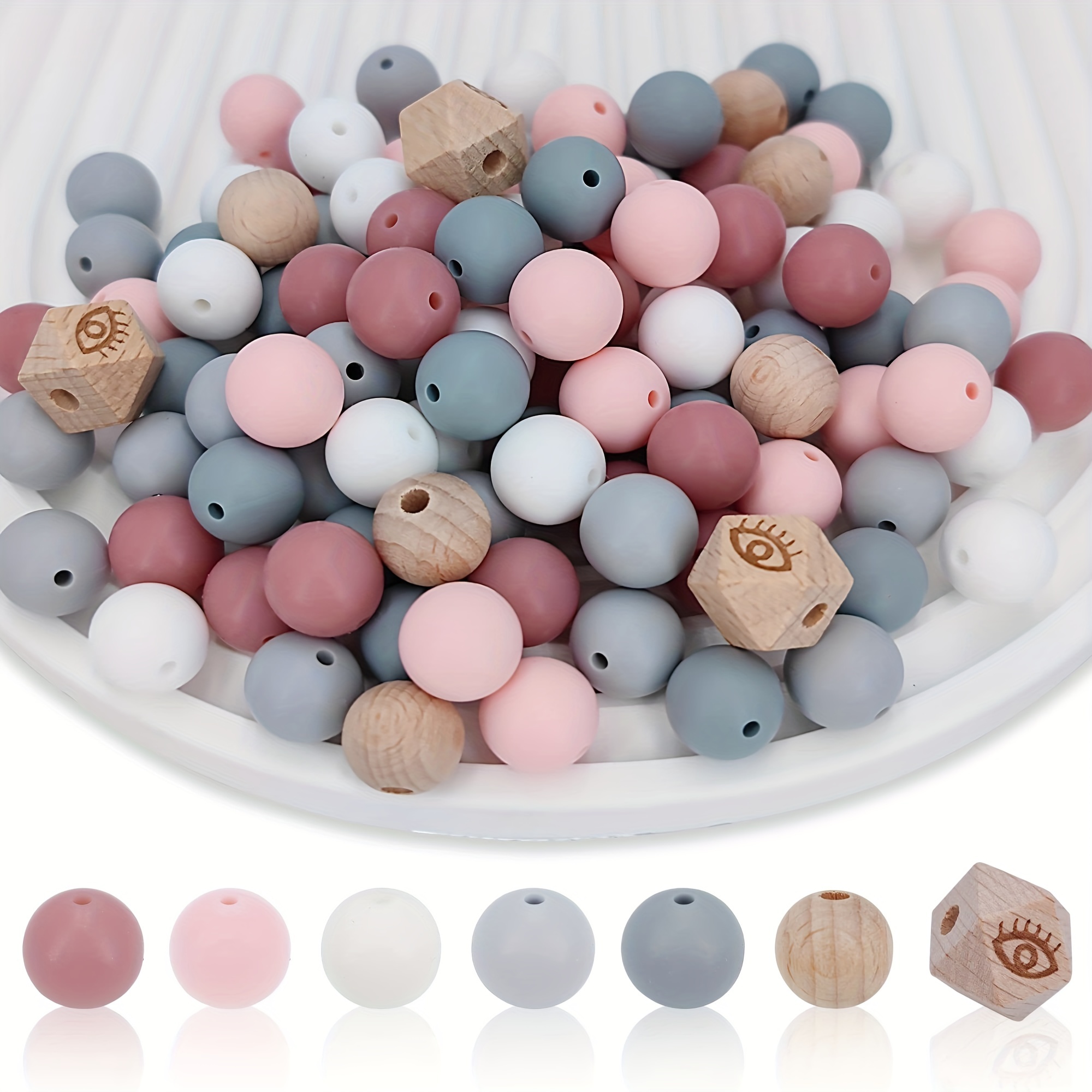 Silicone Beads Random Mixed Color Animals Silicone Bead Kit - Temu