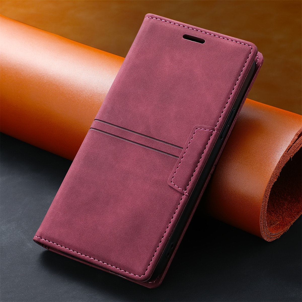 Artificial Leather Card Slot Anti drop Phone Case Samsung Temu United