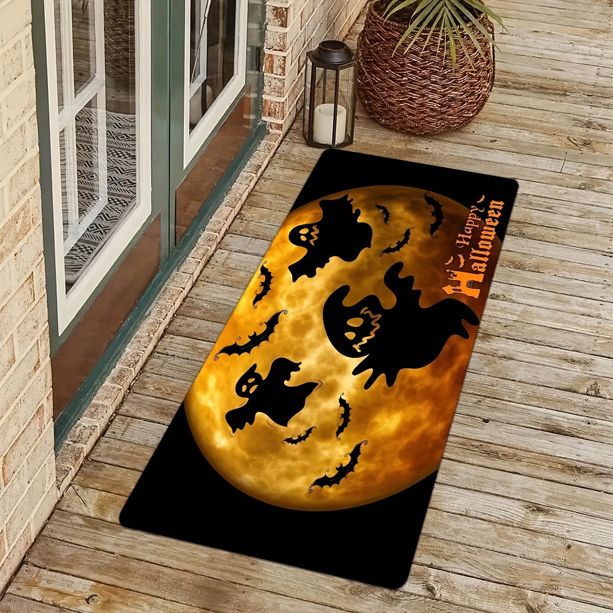 Soft Oil proof Kitchen Rug Halloween Ghost Waterproof Non - Temu