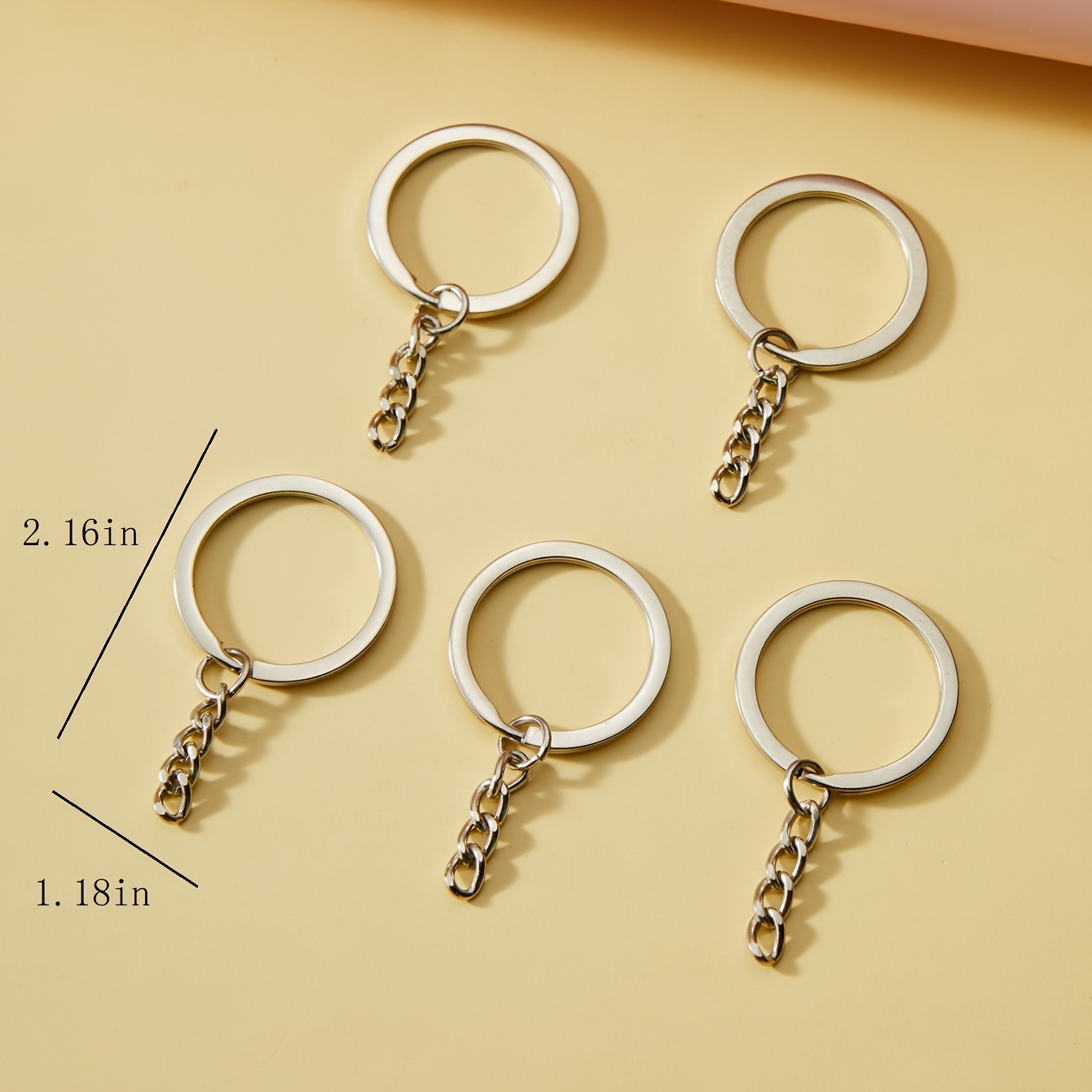 5pcs Key Chains for Crafts Keychain Rings Chain Split Key Ring Suitable for Keychain, Crafts, Jewelry, Jewels Making and DIY,Temu