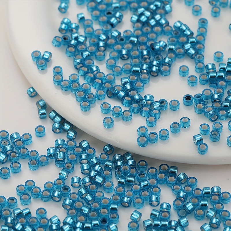 CRAFTYMELODY 4000 Stück Glasperlen Set - Transparente Röhrenperlen 6.5mm Für Schmuckherstellung