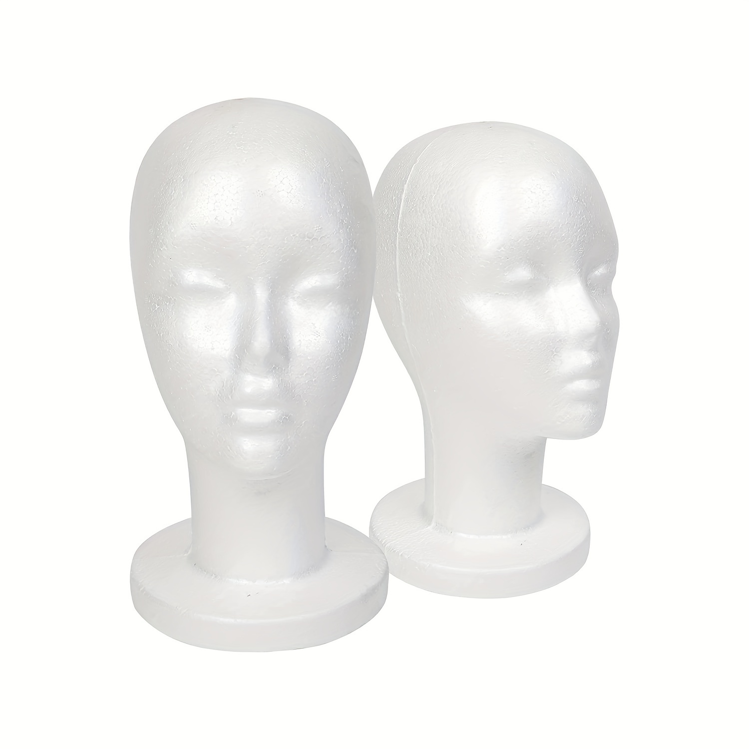 12 Styrofoam Wig Head - Tall Female Foam Mannequin Wig Stand and Holder -  Style, Model And Display Hair, Hats and Hairpieces - For Home, Salon and  Travel - by Cantor : : Beauty