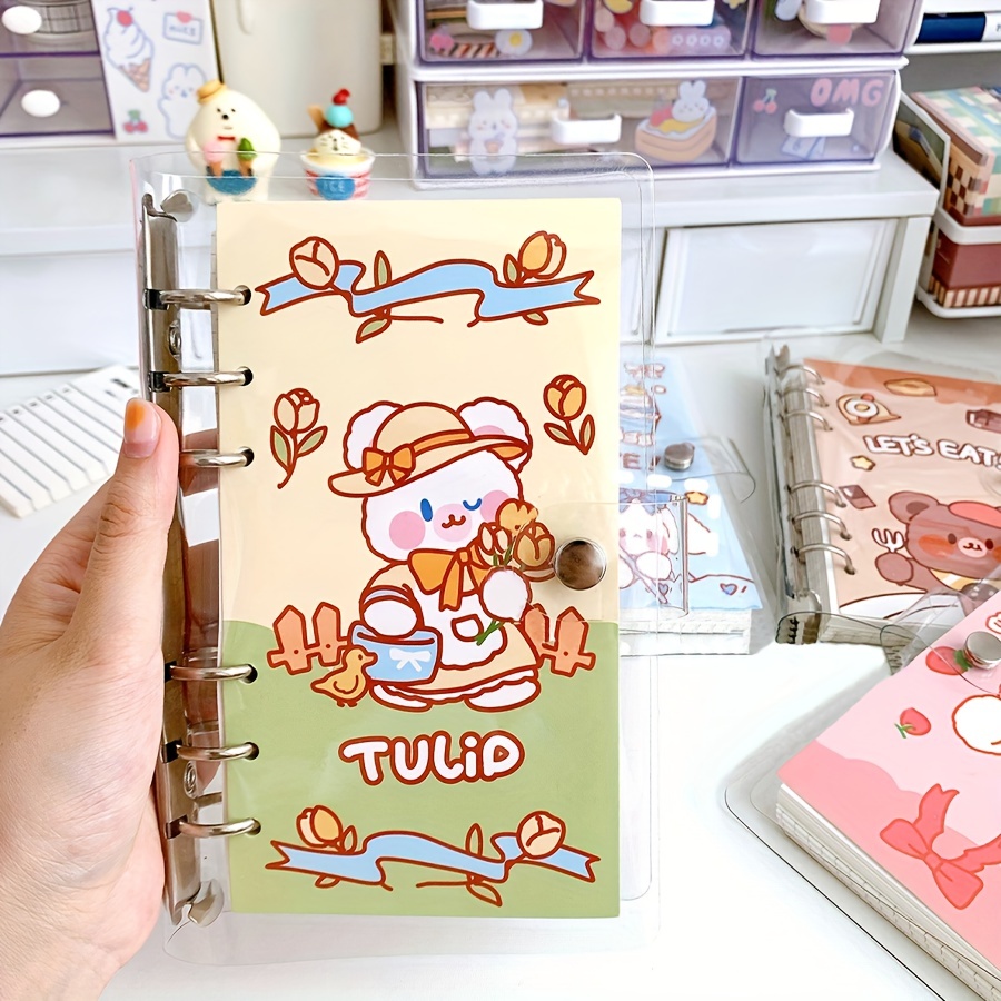 Korean Cute Cartoon Notebook Loose Leaf Detachable Book - Temu