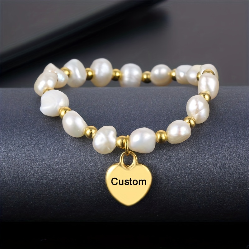 Custom Letter Bracelet Personalized Bead Bracelet Custom 