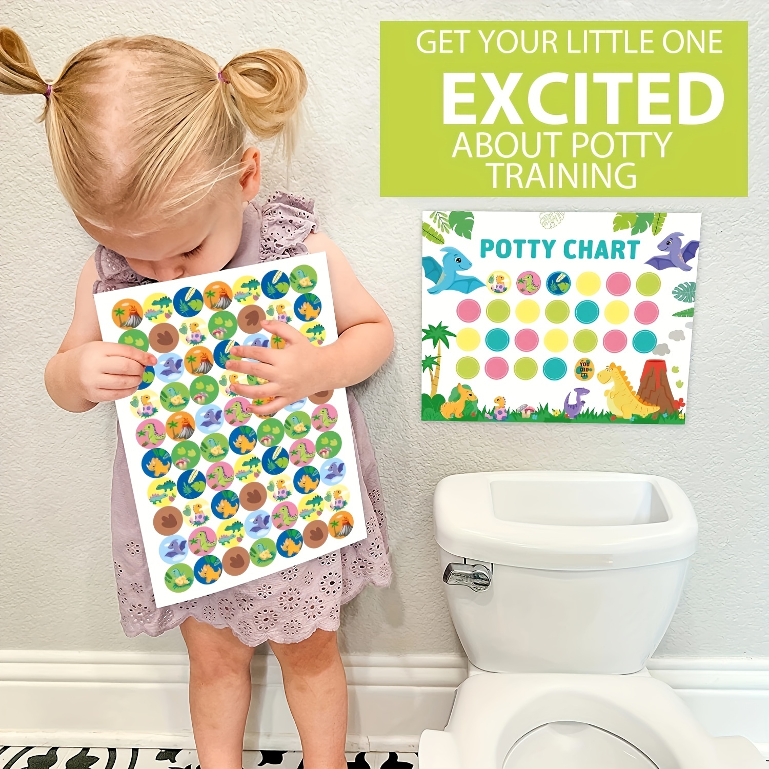 10pcs Magnetic Reusable Toddler Toilet Training Charts
