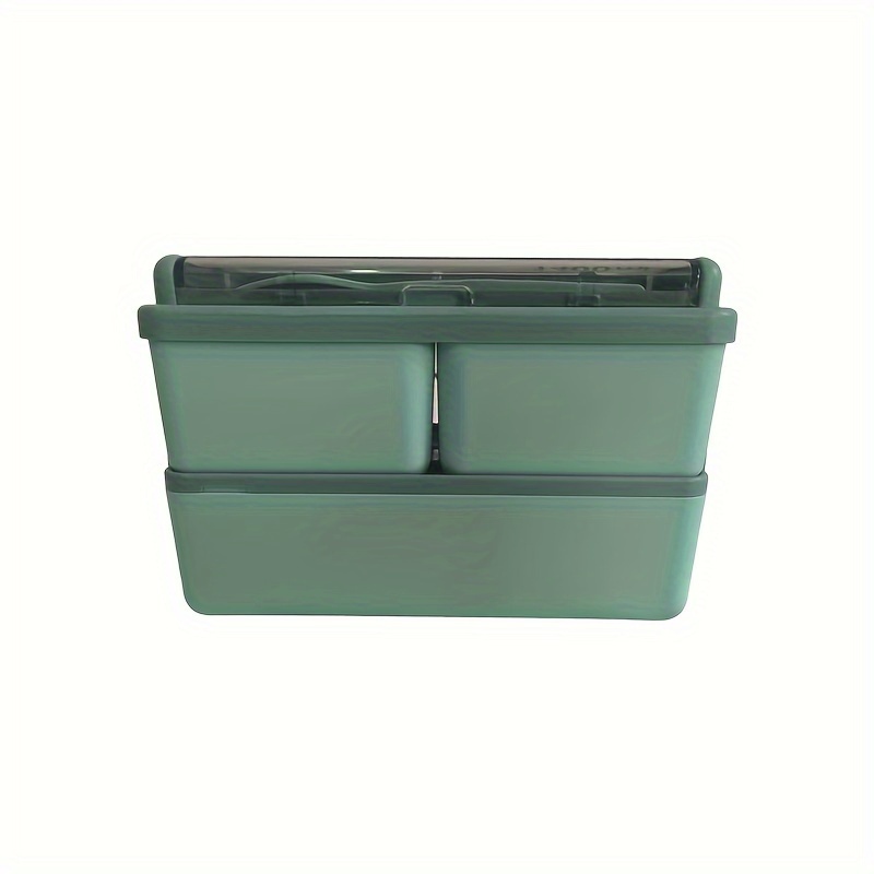 Double-layer Leak-proof Sealed Lunch Box - Washable Microwaveable Plastic Bento  Box With Utensils - Reusable Lunch Container With Insulated Bag, Kitchen  Supplies - Temu