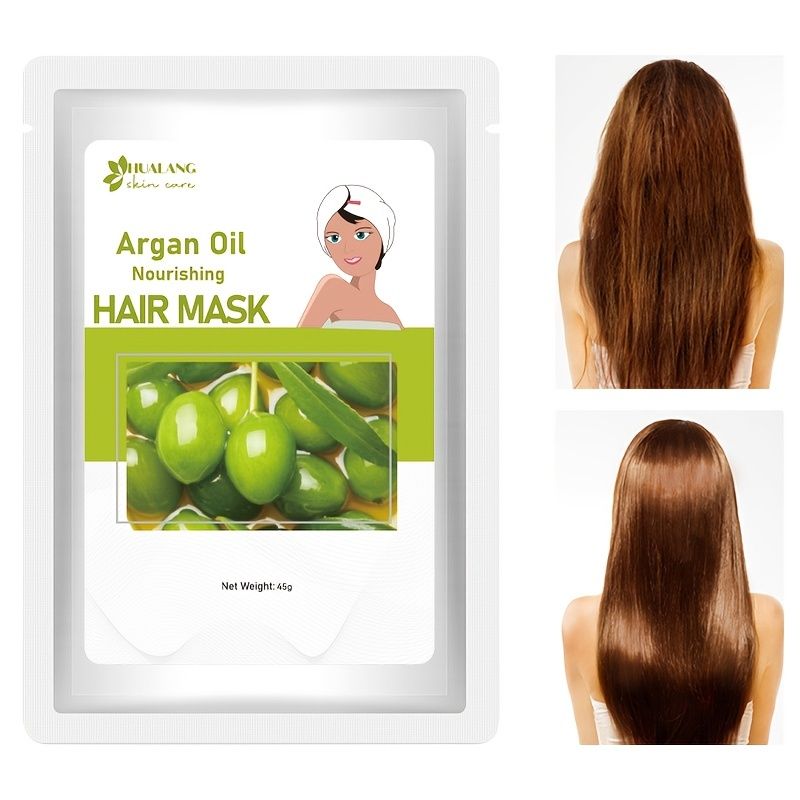 Korean Style Repairing Organic Argan Oil Conditioning Hair Cap Sheet Mask  Hair Spa At Home Salon | Shop The Latest Trends | Temu