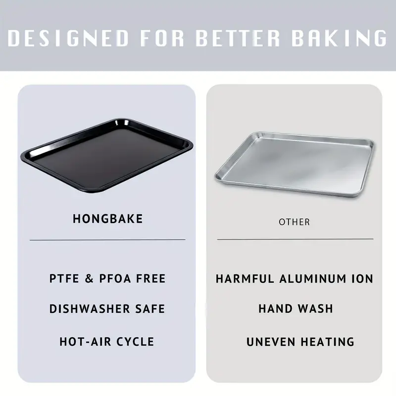Quarter Sheet Pan Non stick Rectangular Baking Pan Carbon - Temu