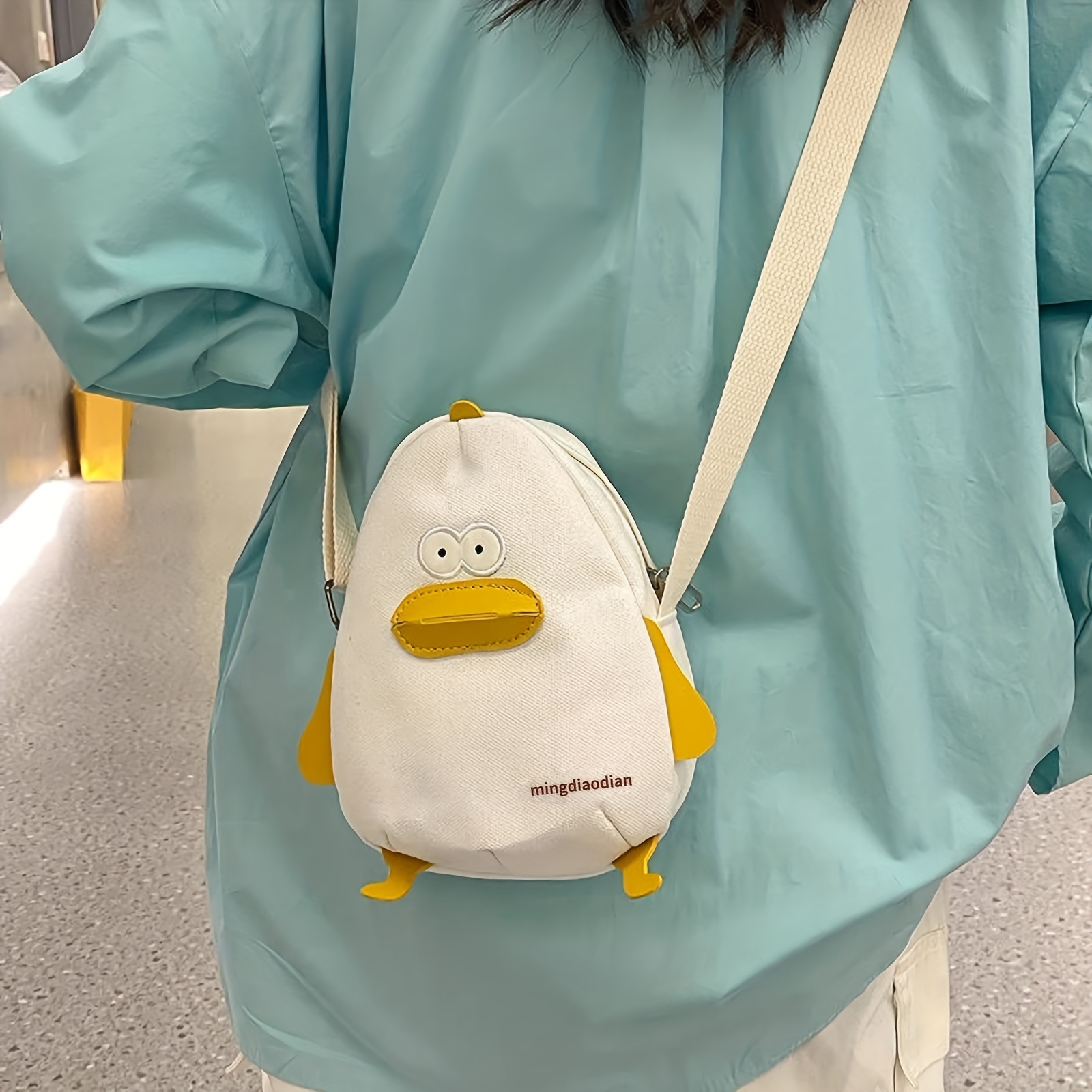 Duck Design Crossbody Bag, Kawaii Cartoon Fanny Pack, Girls Cute Nylon  Chest Purse - Temu