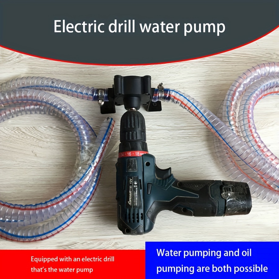 

Portable Drill-powered Water And Oil Pump Attachment, Self- Centrifugal Pump For Home Use, Compatible With Any Electric Drill, Fluid Transfer Pump With No Electricity Needed