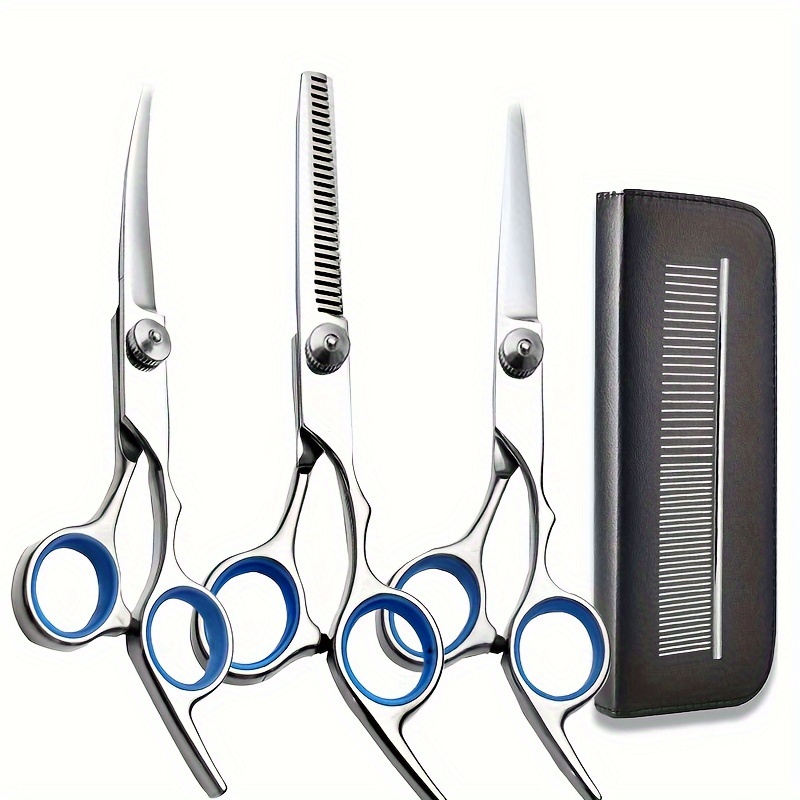 TEMU Dog Grooming Scissors Kit Professional Pet Cleaning And Grooming Tool Set- Safety Round Tip Stainless Steel Shears For Dogs & Cats Set