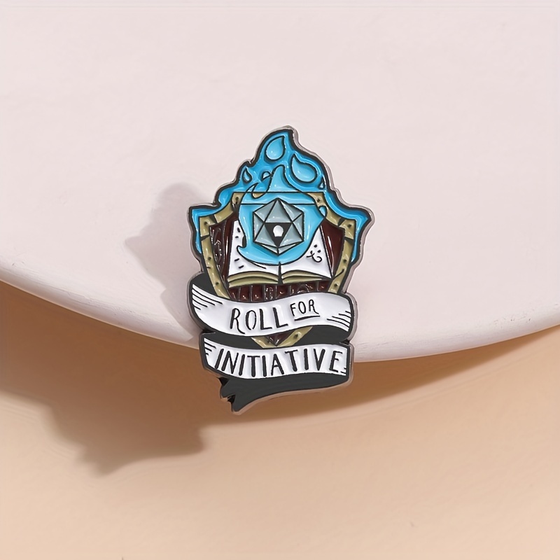 

Flixblany Magic & Flame Enamel Pin - Zinc Alloy, Cute Rpg Badge For Backpacks And , Flixblany