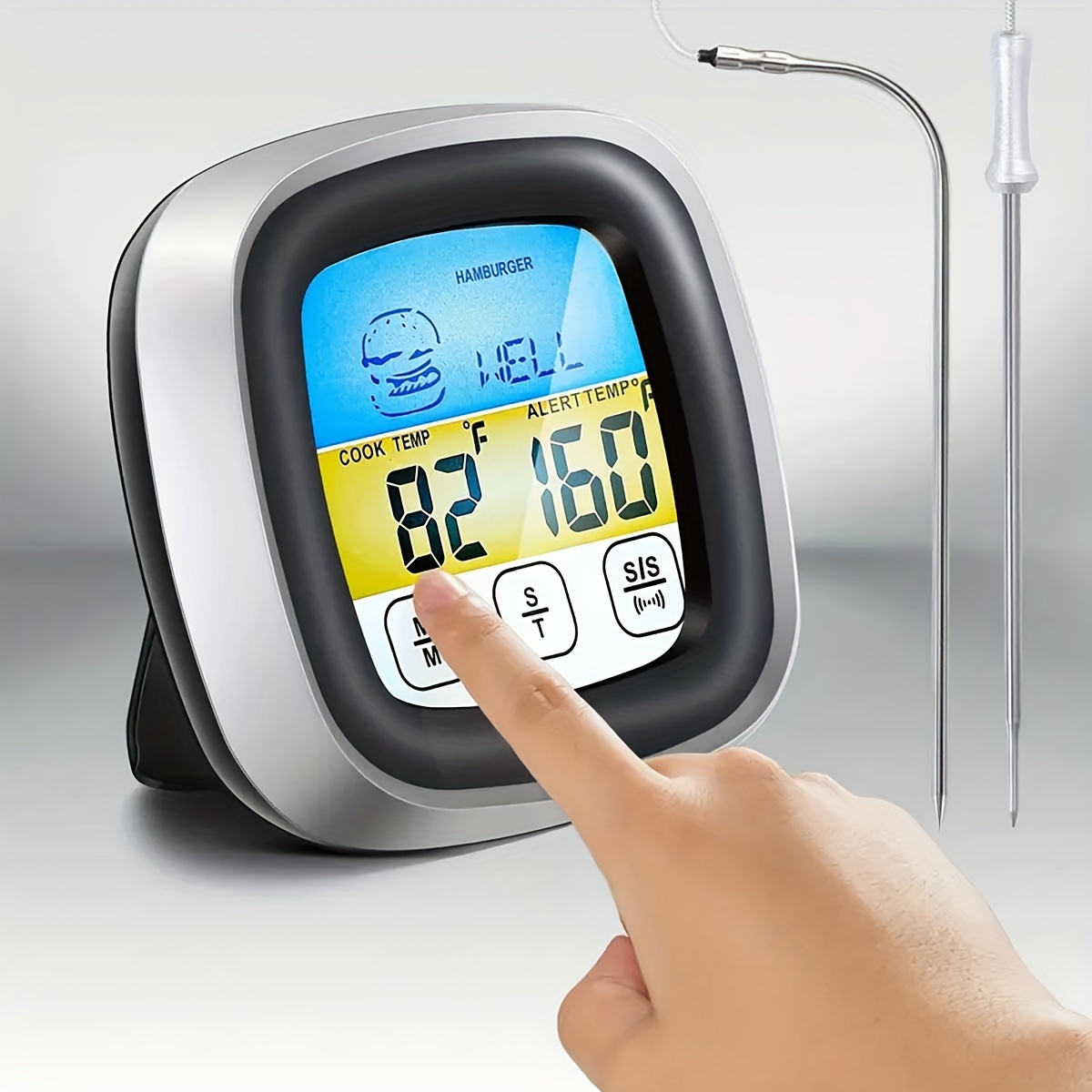 Thermomètre Cuisine Numérique avec Minuterie Thermomètre Cuisson à