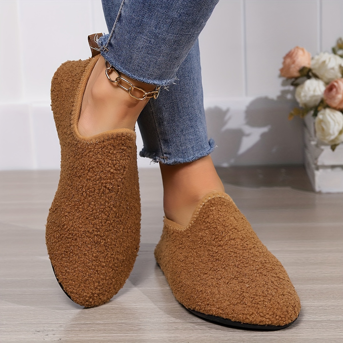 soft   slippers winter warm slip   shoes anti slip floor slippers details 6