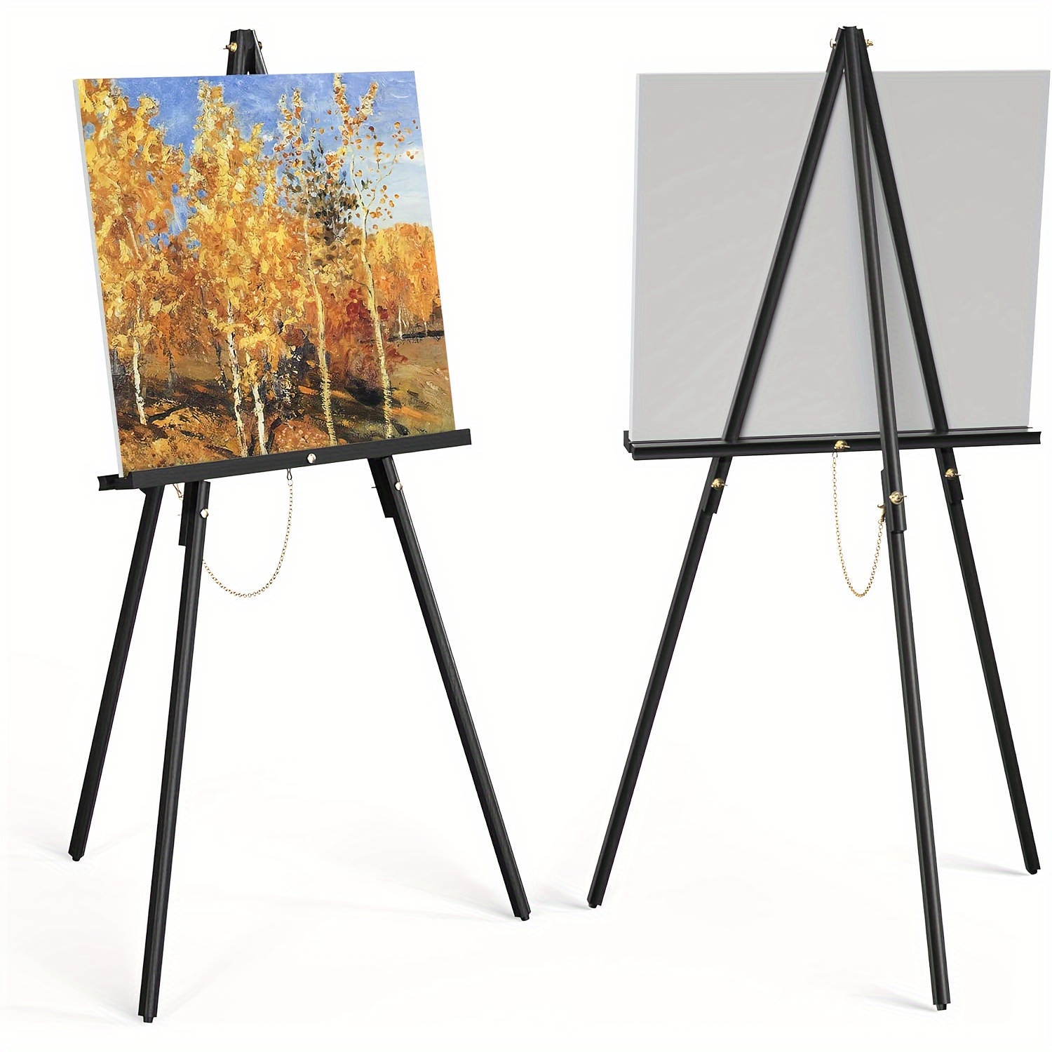 T-SIGN Portable Painting Easel Stand, Wood Art Floor Tripod Beech