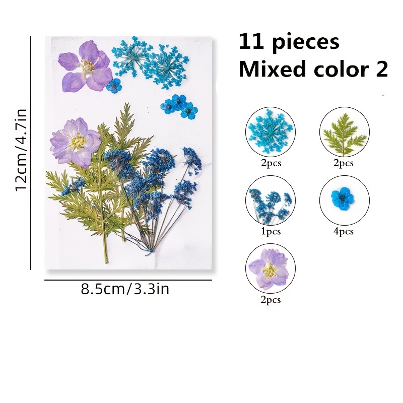 Resiners 100Pcs Dried Pressed Flowers for Resin Molds, Real Pressed Flowers  Dry Leaves Kit for Art Crafts Resin Jewelry Making Scrapbook Supplies Card