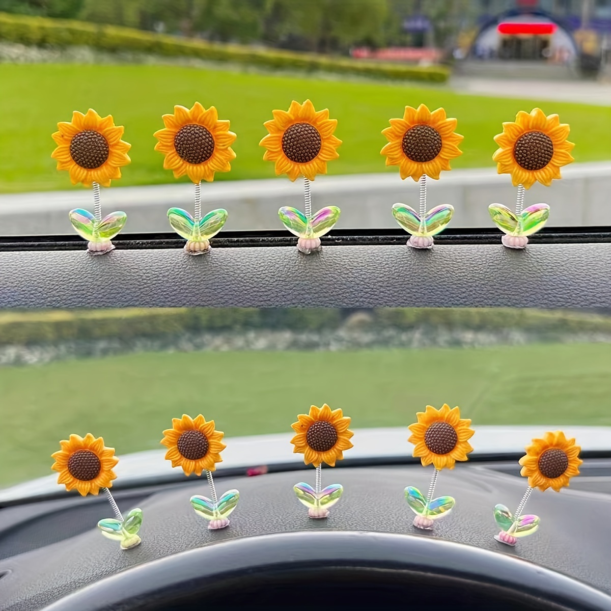 5 Niedliche Frühling Schüttelnde Sonnenblume Auto - Temu Germany
