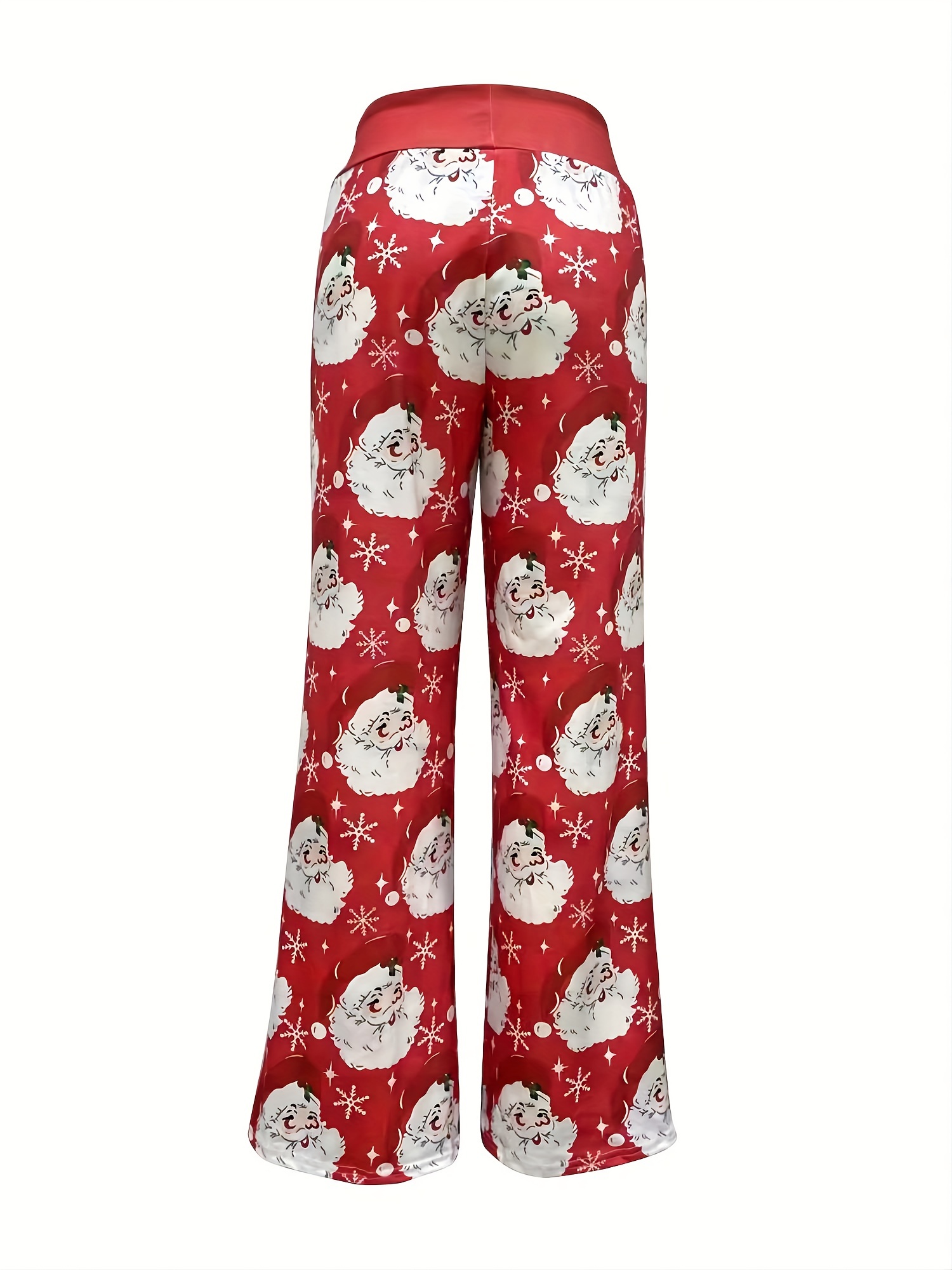 Oarencol Christmas Women's Pajama Pants Santa Claus Red Gift Ho