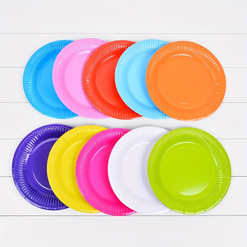 Bronzing Colorful Small Square Plate Disposable Paper Plate - Temu