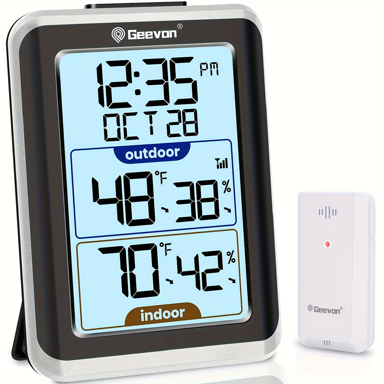 Geevon Indoor Outdoor Thermometer Wireless With 3 Remote Sensors, Digital  Hygrometer Thermometer, Wireless Temperature Humidity Monitor Gauge With  Range - Temu Germany
