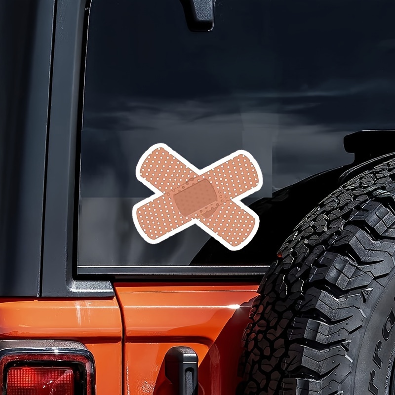 Large Funny Bandage Bumper Waterproof Reflective Sticker - Temu