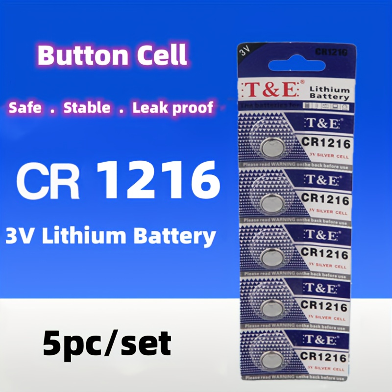 Cr1216 Battery Household Battery Cr1216 Button Battery 3v - Temu