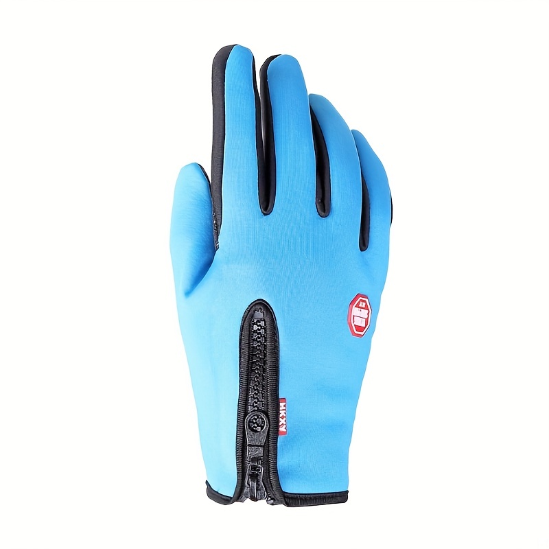 Winter Waterproof Warm Gloves Short Adjustable Zipper Touch - Temu