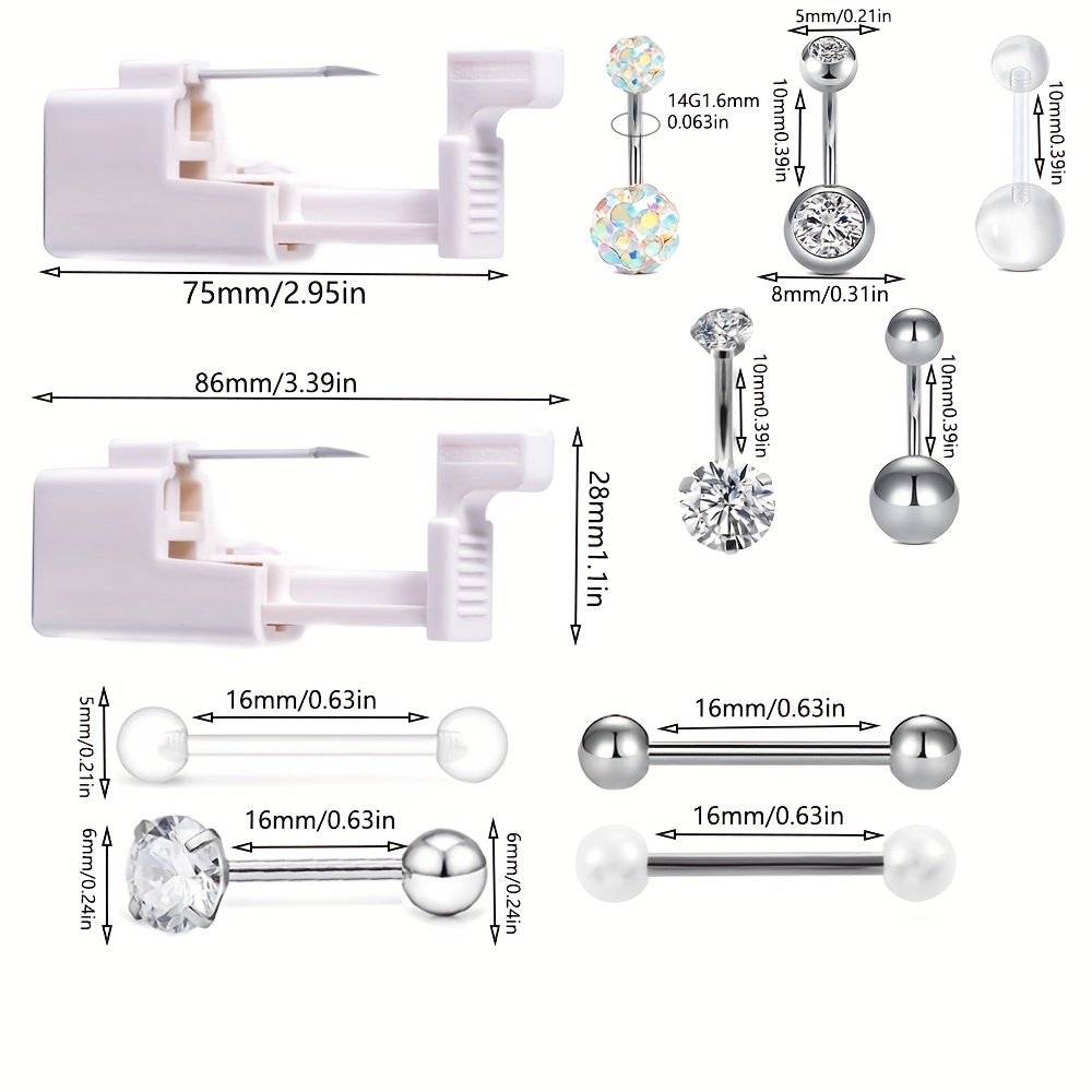 Belly Piercing Kit for Self Piercing