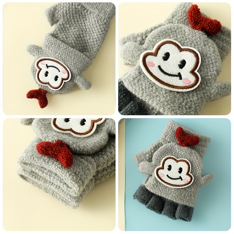 Cute Cartoon Winter Warm Gloves, Cold-proof Warm Finger Gloves - Temu  Germany