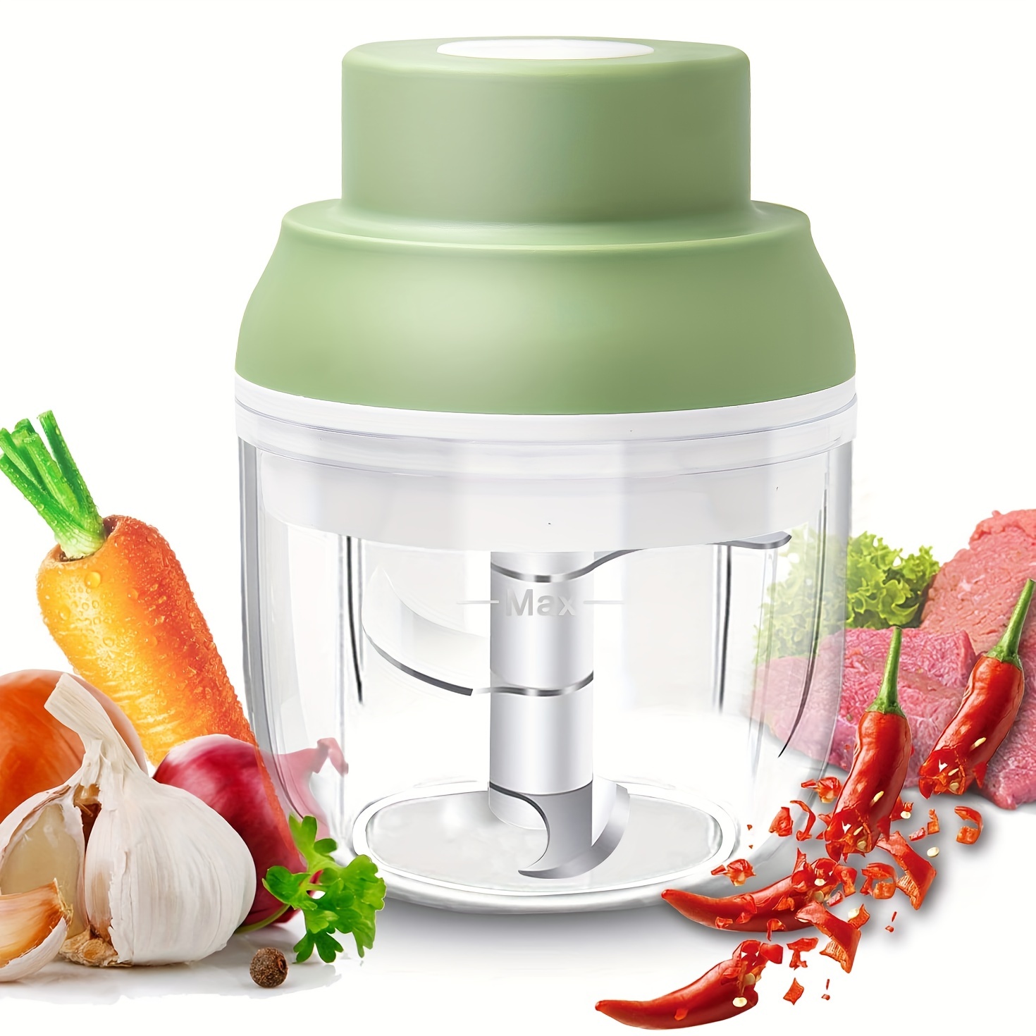 USB Rechargeable Electric Garlic Grinder, 2023 New Portable Veggie Chopper  Garlic Electric Grinder Onion Chopper, Mini Food Chopper Tool for  Vegetable, Ginger, Chili, Fruit, Meat (Green, 100ml) - Yahoo Shopping