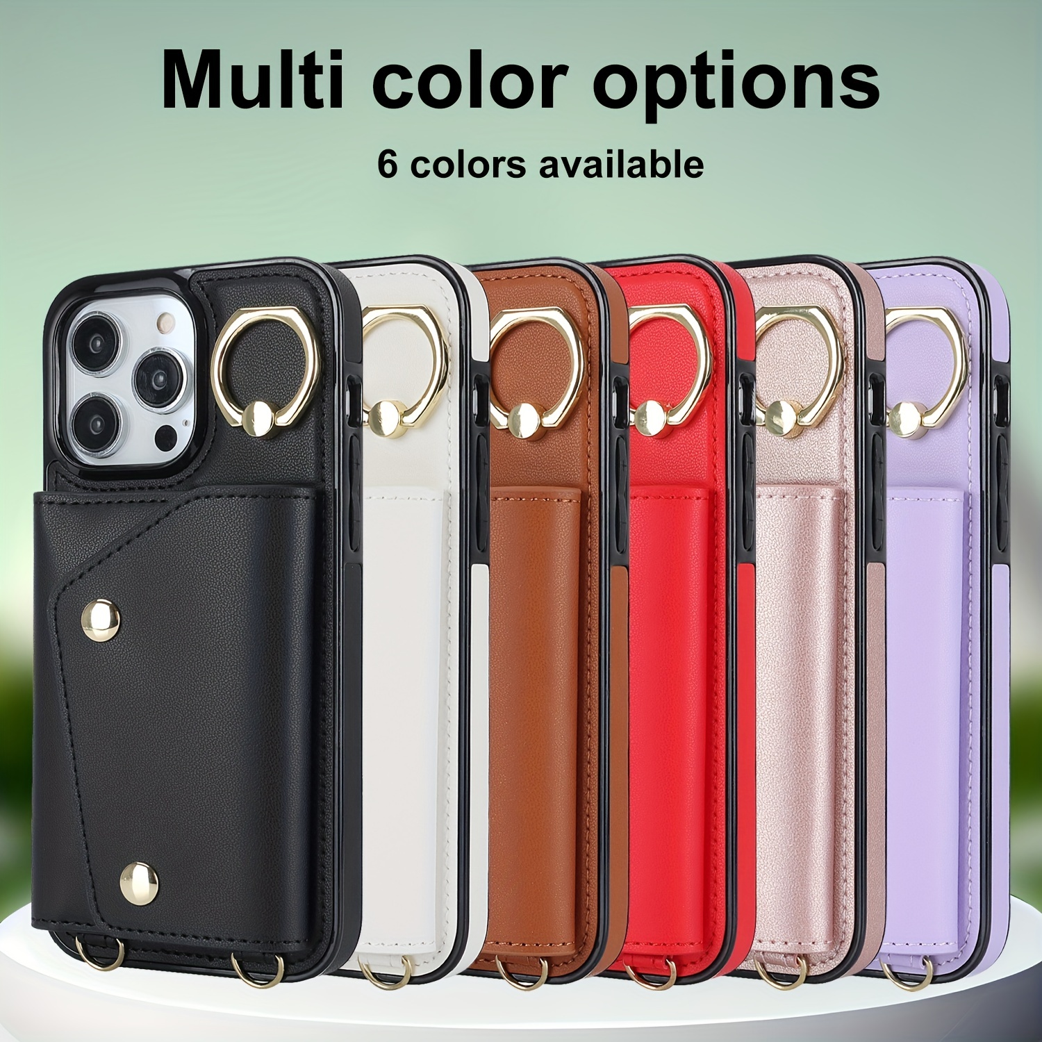 iPhone Wallet Case with Card Holder Premium Leather Double Magnetic Buttons  Shockproof 15 Pro Max 14 13 12 11 XS X 8 Plus 7 6S Back Cover