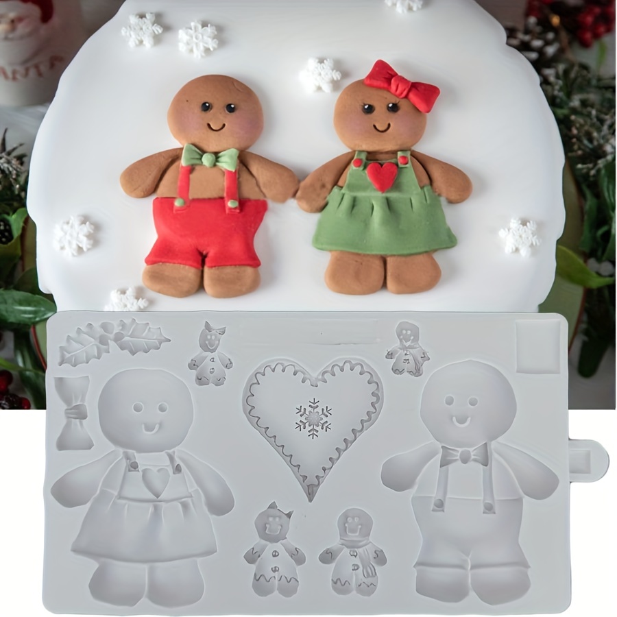 Mini Gingerbread Man Chocolate Mold 3d Silicone Mold Cartoon - Temu