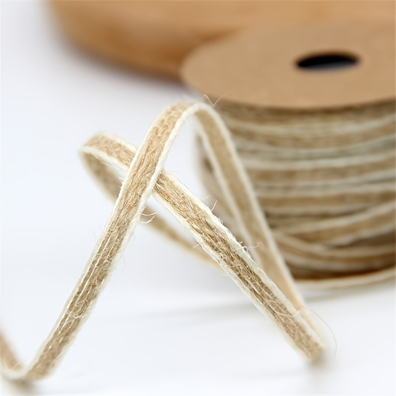 2Meters/Roll Natural Jute Twine Burlap Lace Hessian Hemp Ribbon 25-120mm  DIY Handmade Rustic Crafts Gift Wedding Party Decor